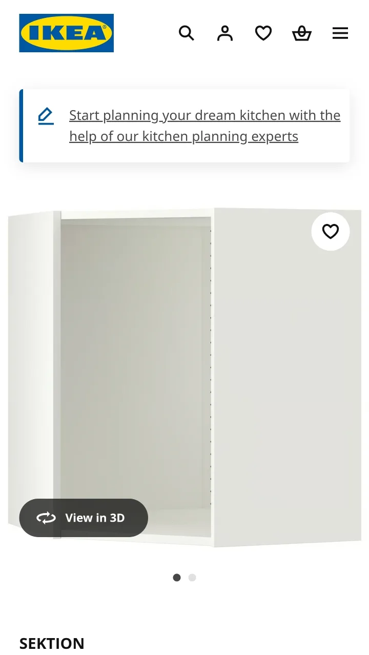 IKEA SEKTION Cabinet Frame - New in Box! thumbnail