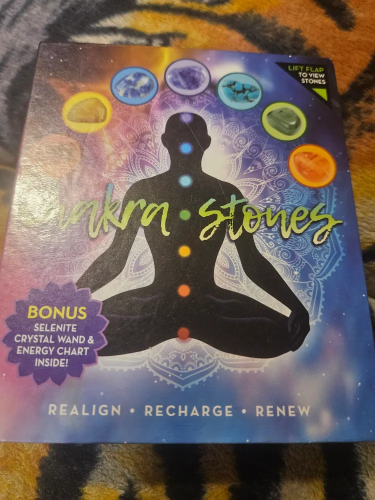 Chakra Stones Kit with Selenite Wand & Energy Chart thumbnail