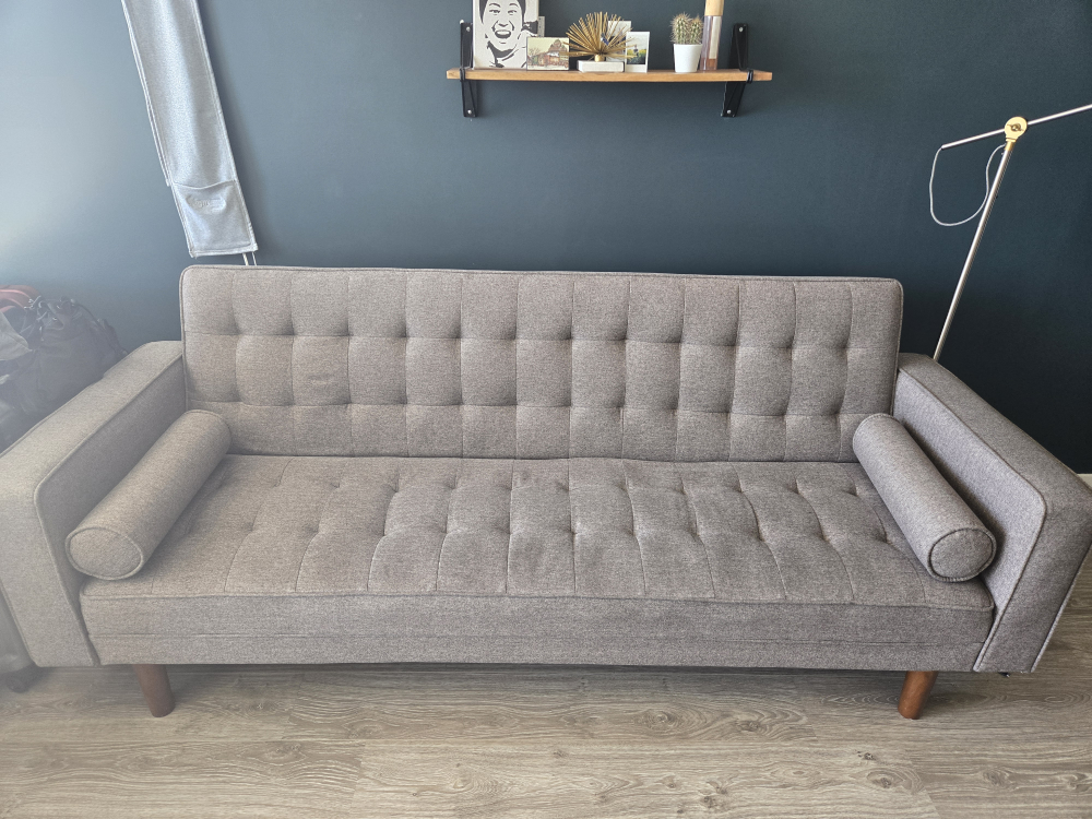 Grey Futon Sofa Bed - photo 3