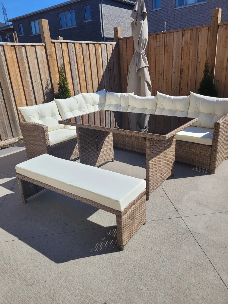 Outdoor Wicker Patio Dining Set thumbnail