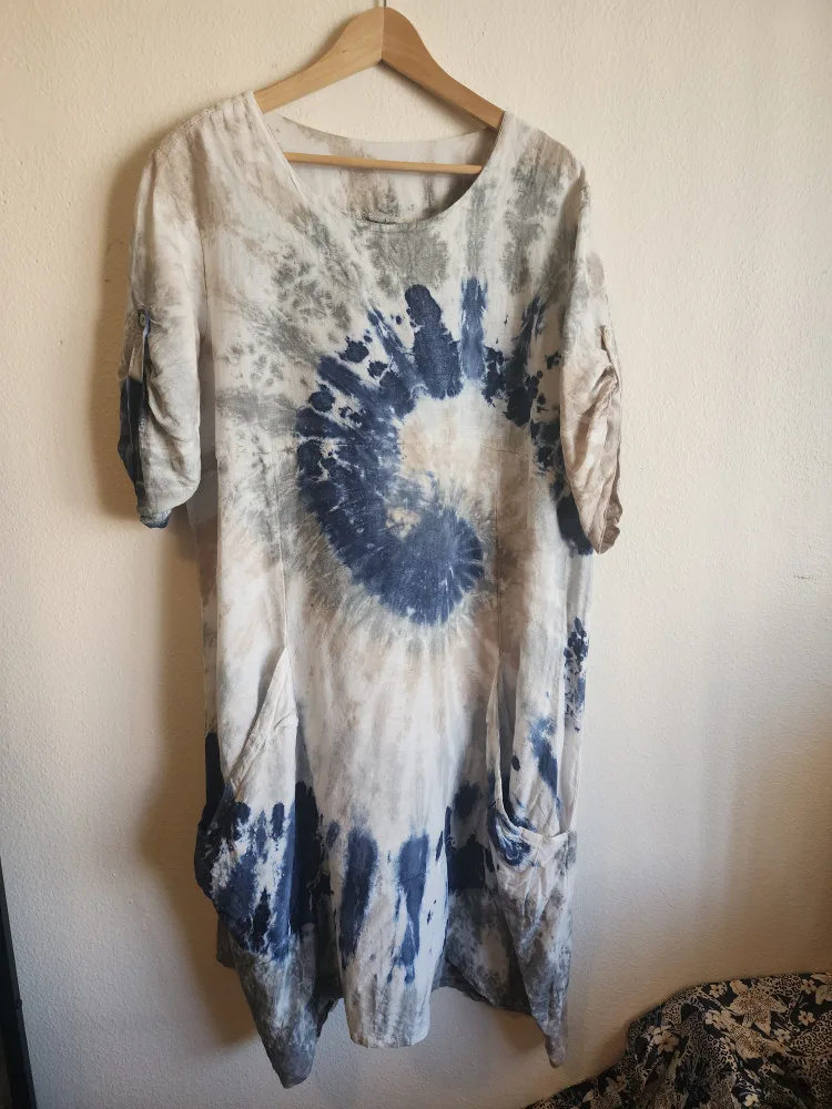 Tie Dye Linen Dress 1X/Maternity thumbnail