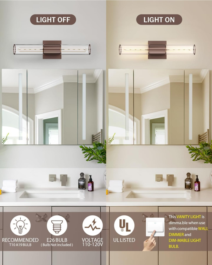 New Vanity Light Fixture - 20" Height