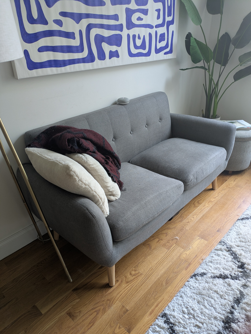 Gray Loveseat Sofa - photo 2