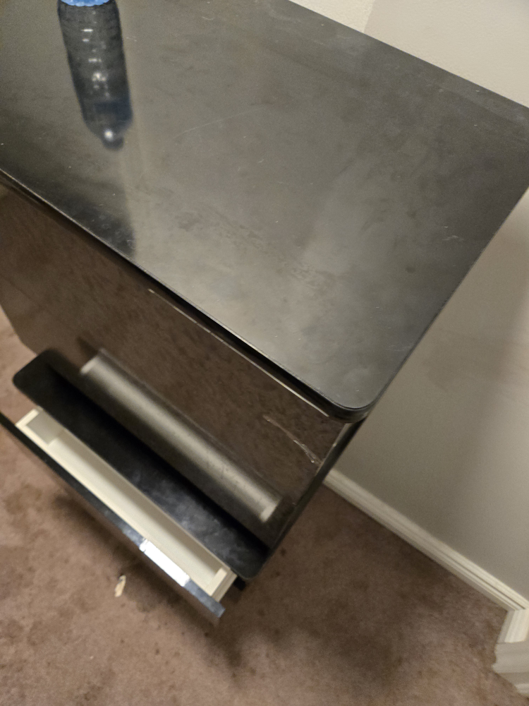 2 black 2 drawers night table