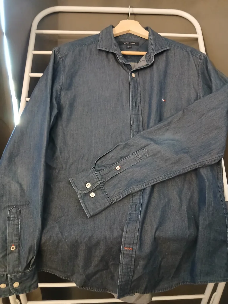 Tommy Hilfiger Denim Button-Up Shirt - Size M thumbnail