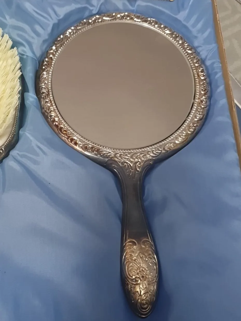 Vintage Vanity Set - Mirror, Brush, Comb thumbnail