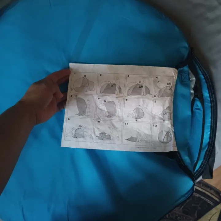 Ikea Blue Pop Up Beach Tent Sun Shelter🧡 image indicator(2)