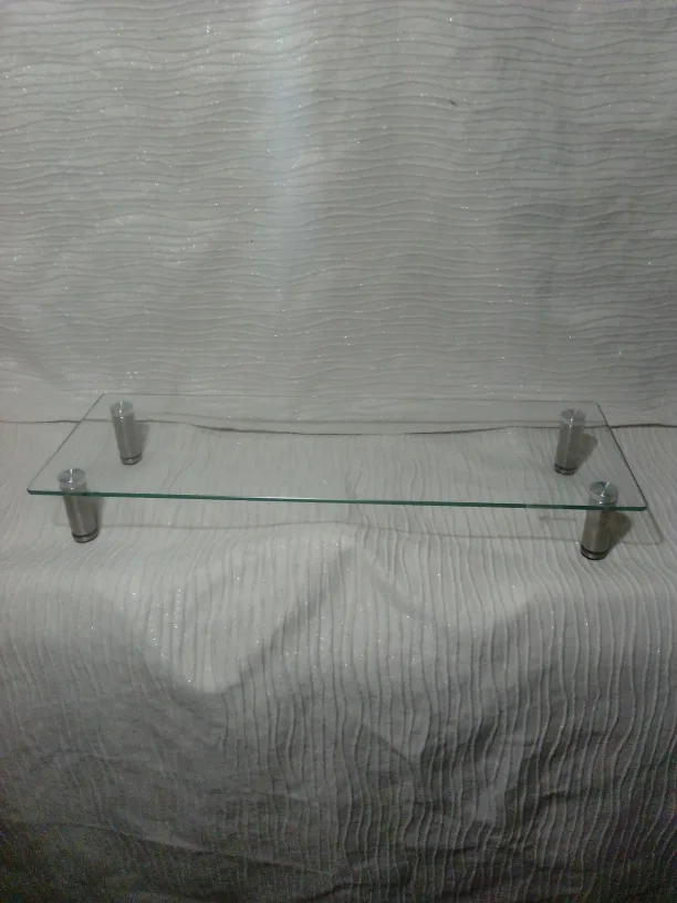 Glass Shelf with Silver Legs thumbnail
