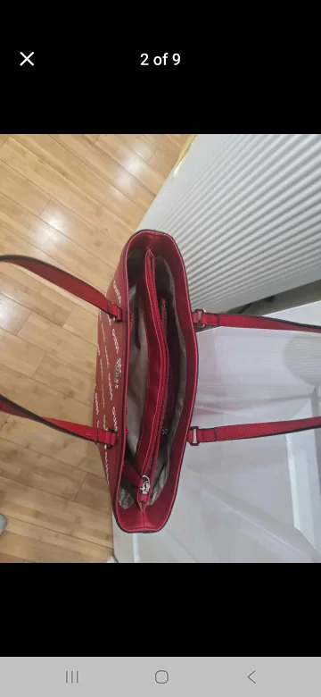 Guess Red Tote Bag with Pouch thumbnail
