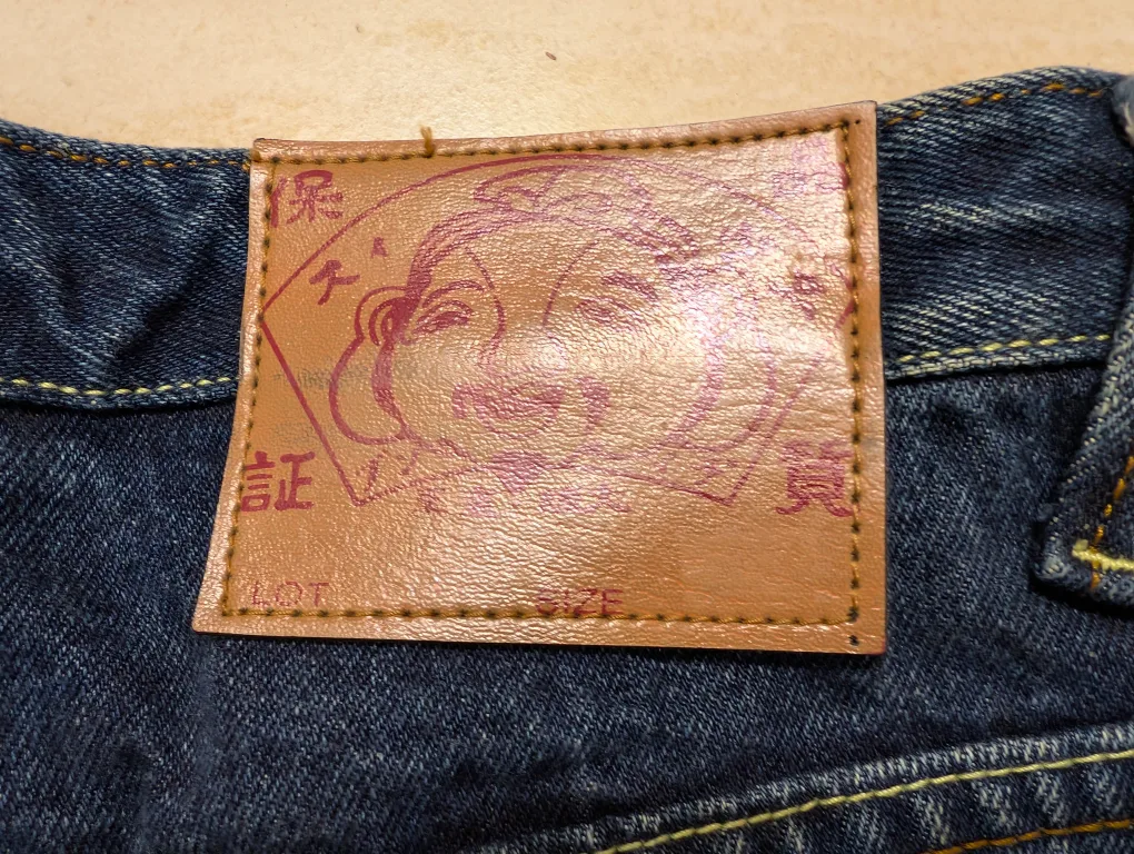 Evisu White Logo Jeans - Size 31"x32" - hand embroidery logo image indicator(3)