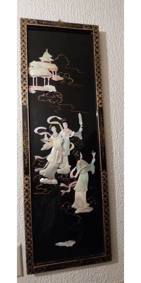 Vintage Asian Mother of Pearl Wall Art Panel image indicator(3)