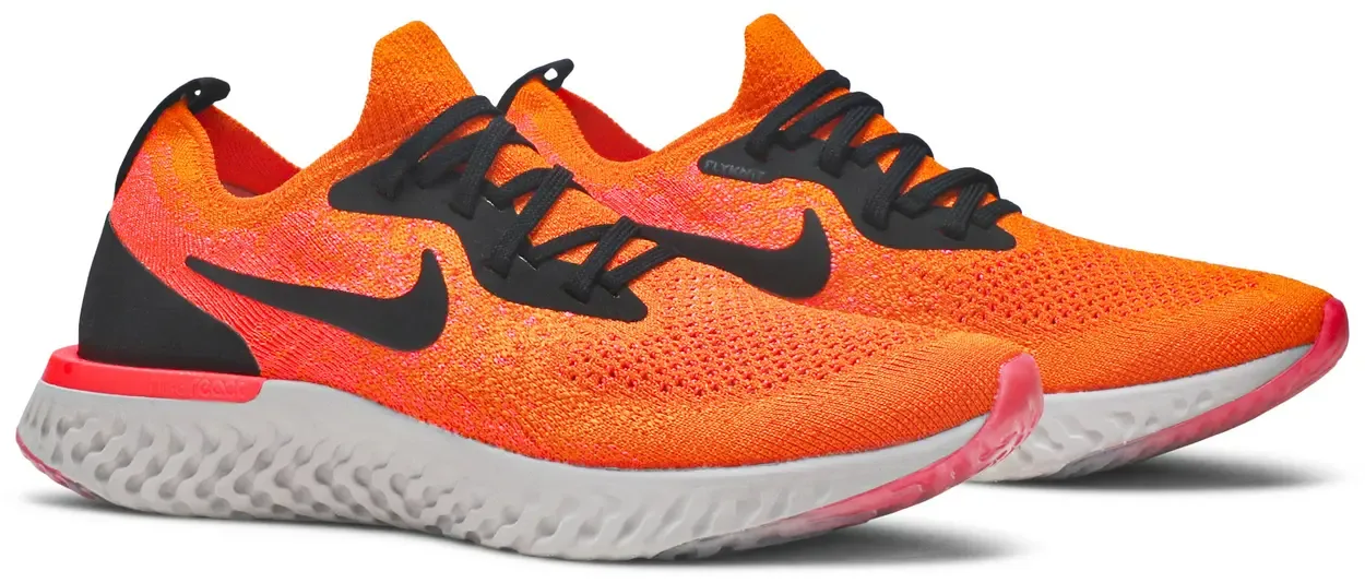 Nike Women's Epic React   Orange/Black Sneakers Size 6.5 US thumbnail
