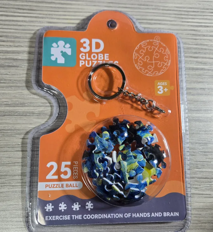 3D Globe Starry Night Von Gogh Jigsaw Puzzle Keyring thumbnail
