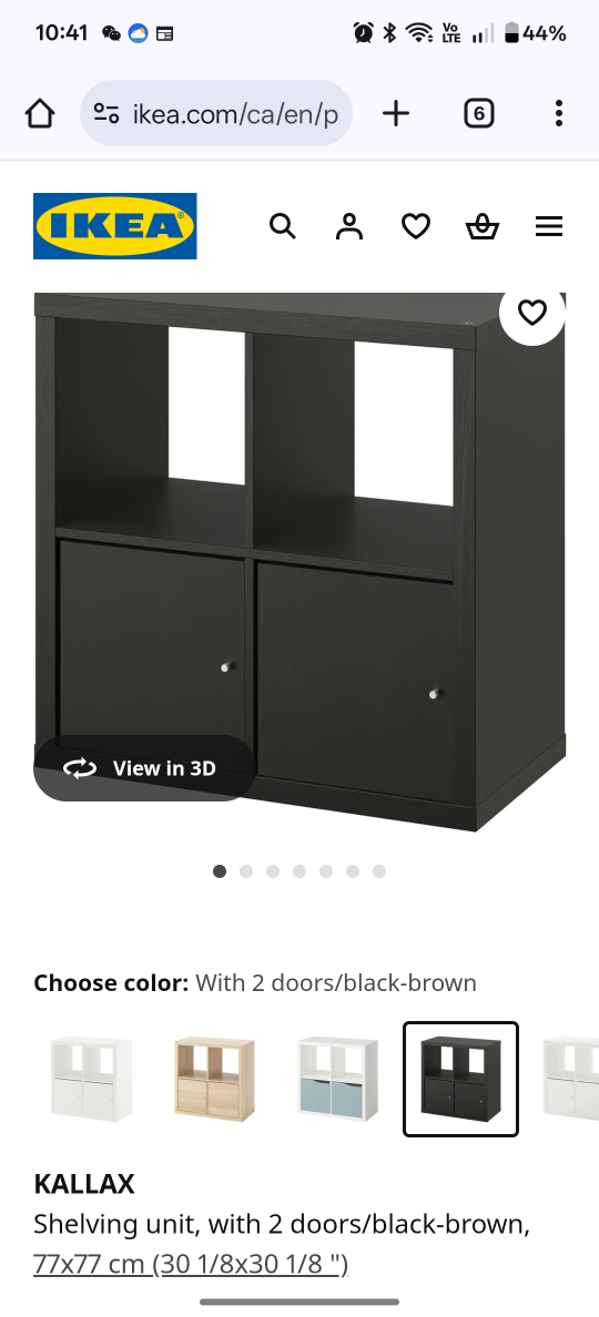 IKEA Kallax Shelving Unit - Black-Brown - photo 2
