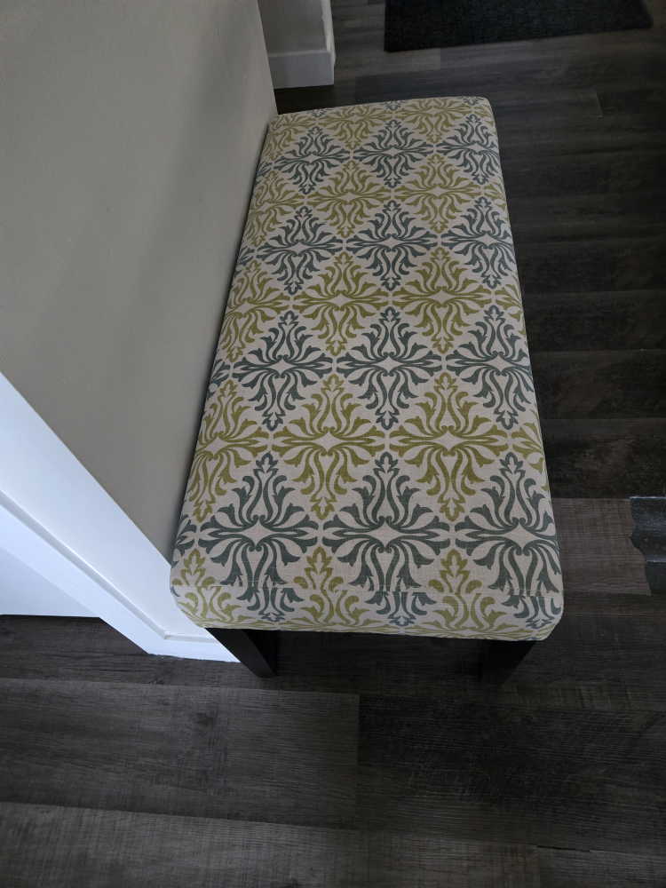 Patterned Upholstered Bench - photo 2