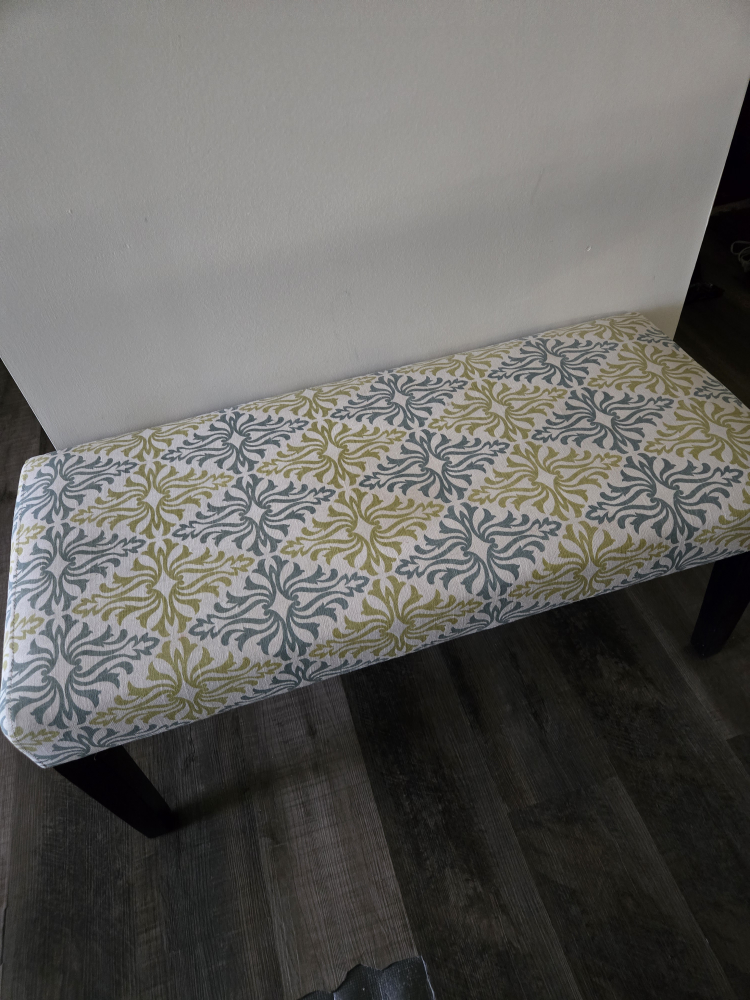 Patterned Upholstered Bench - photo 3