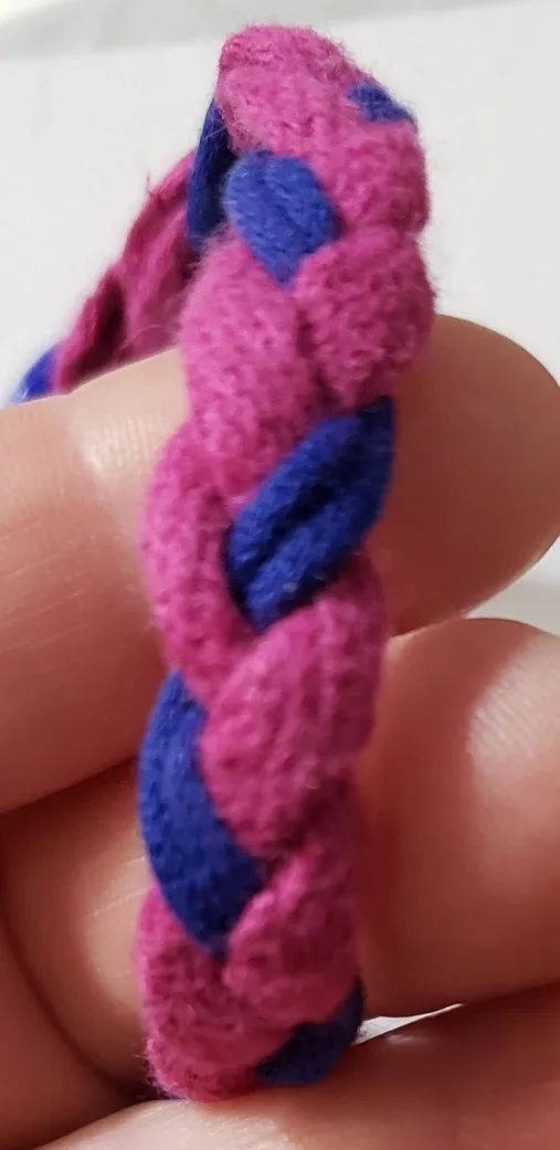 🇨🇦Handmade Braided Bracelet - Pink & Blue thumbnail