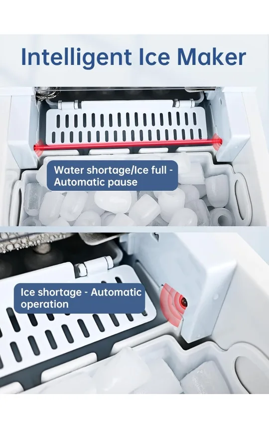 New Countertop Ice Maker 9chewable Cubes Ready 6mins image indicator(6)