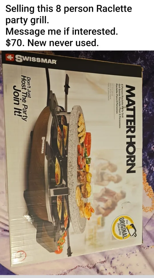New Swissmar Matterhorn 8-Person Raclette Party Grill thumbnail