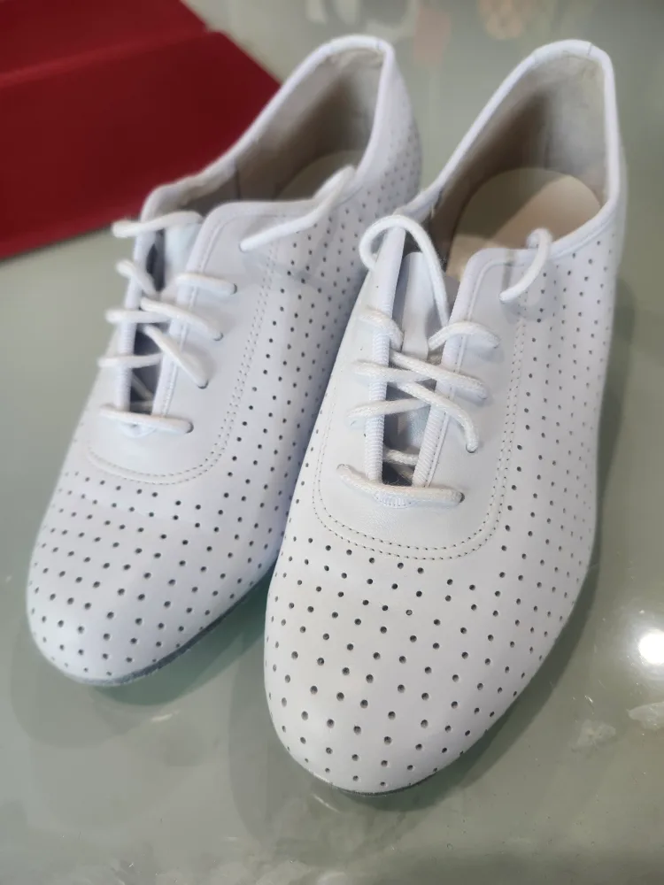 MJL Ladies Dance Shoes - White, Size 6.5 - New thumbnail