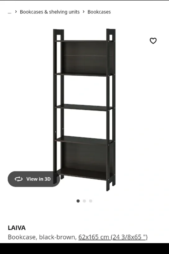 IKEA LAIVA Bookcase - Black image indicator(5)