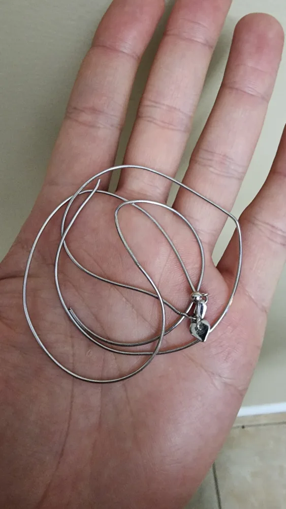 Broken 925 Sterling Silver rope Necklace thumbnail