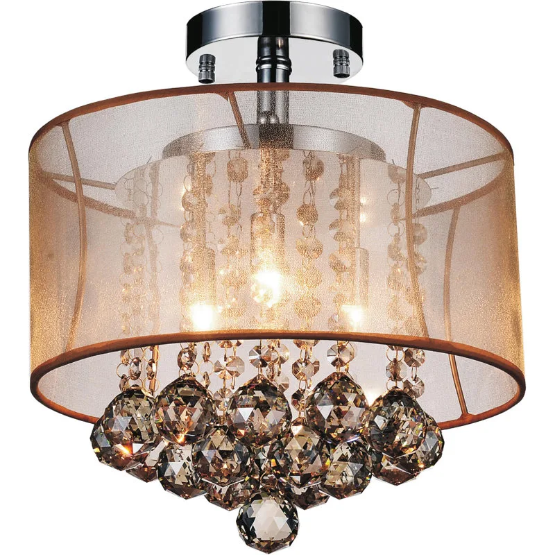 Crystal Chandelier Ceiling Light, 13" Height thumbnail