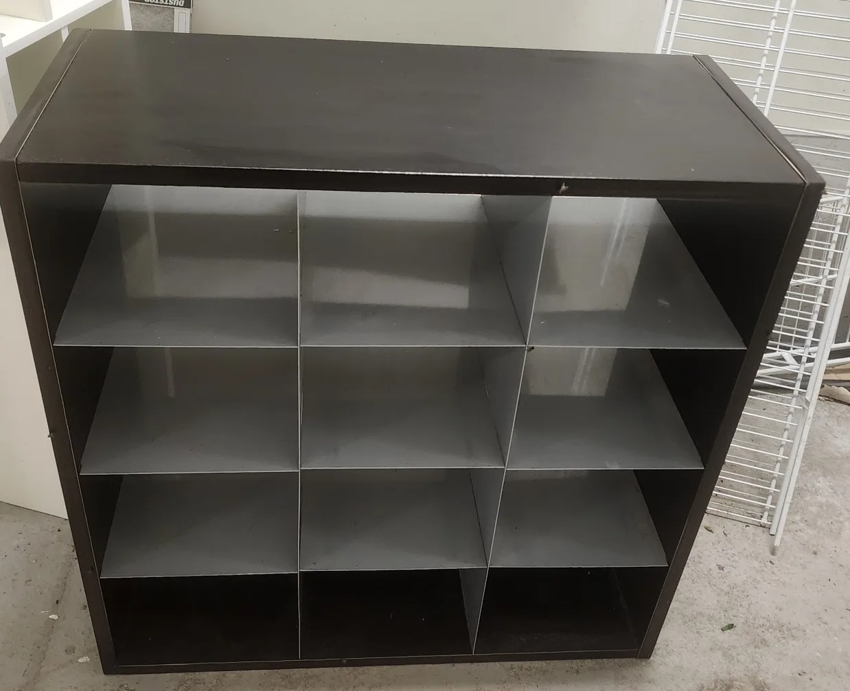 Dark Brown Wooden Cubby Shelf thumbnail