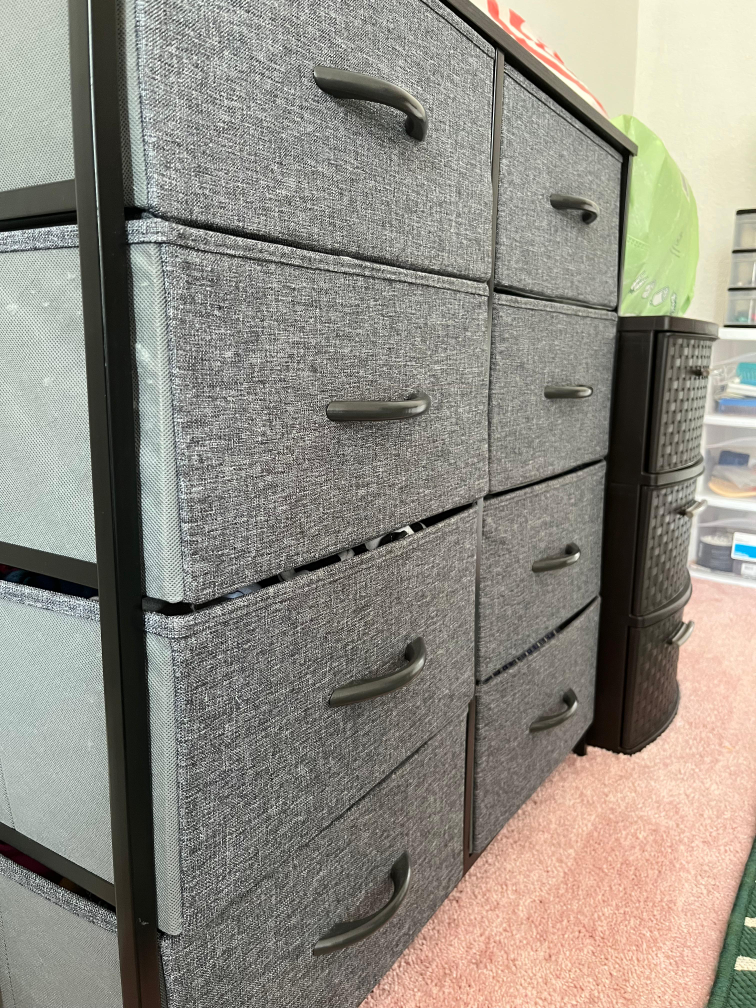 Fabric Dresser Storage Tower - Gray - photo 2