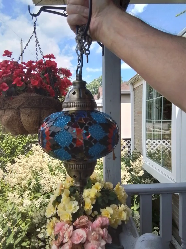 Mosaic Turkish Hanging Lamp image indicator(2)