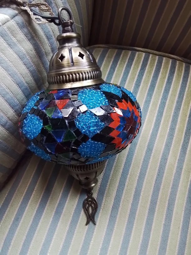 Mosaic Turkish Hanging Lamp image indicator(7)