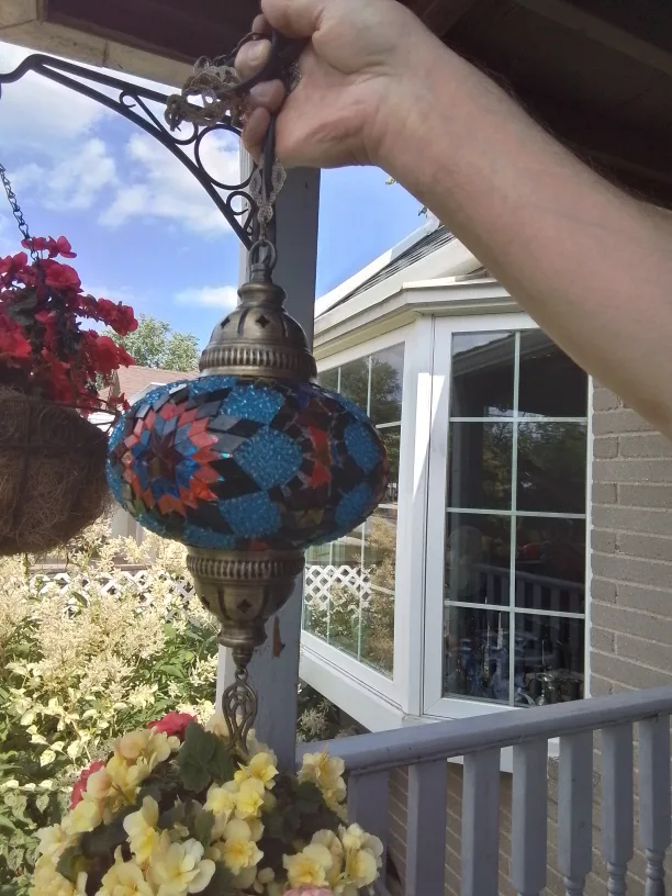 Mosaic Turkish Hanging Lamp image indicator(10)