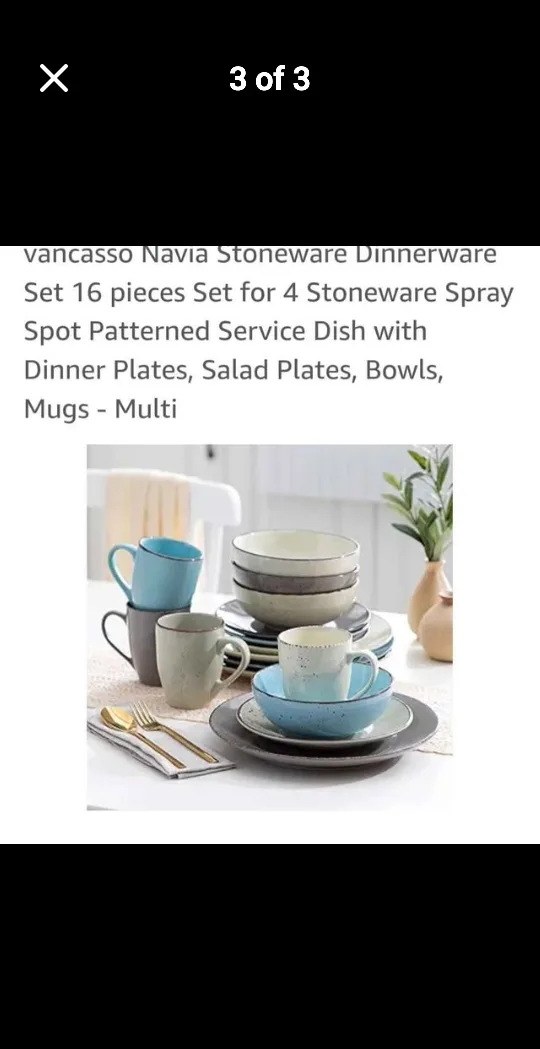 🇨🇦Vancasso Navia Stoneware Dinnerware Set - 16 Pieces thumbnail