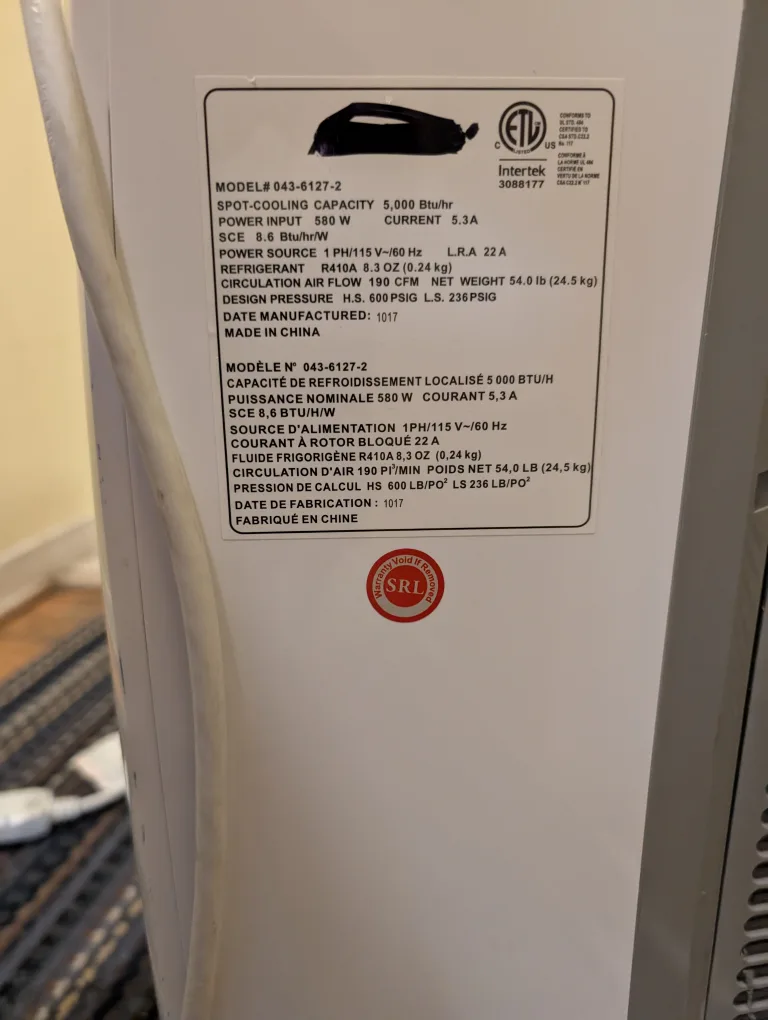 Hisense Portable Air Conditioner 5000 BTU image indicator(3)