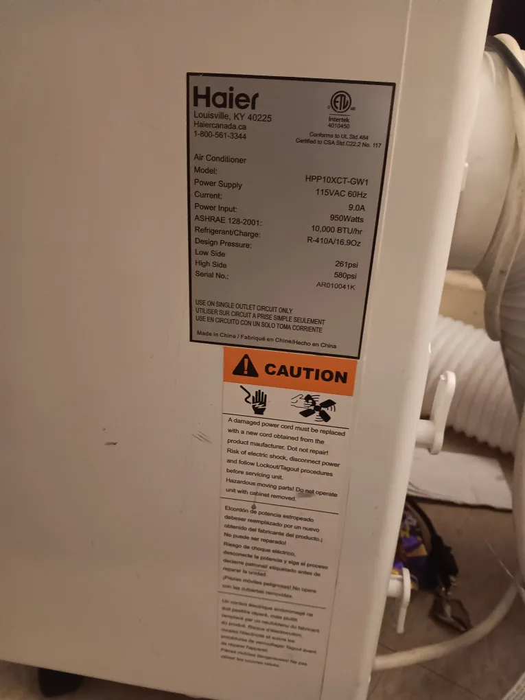 Haier Portable Air Conditioner HPP10XCT-GW1 image indicator(3)