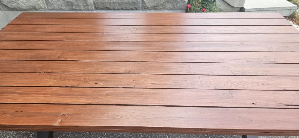Large outdoor Dining Table - wood and steel image indicator(6)