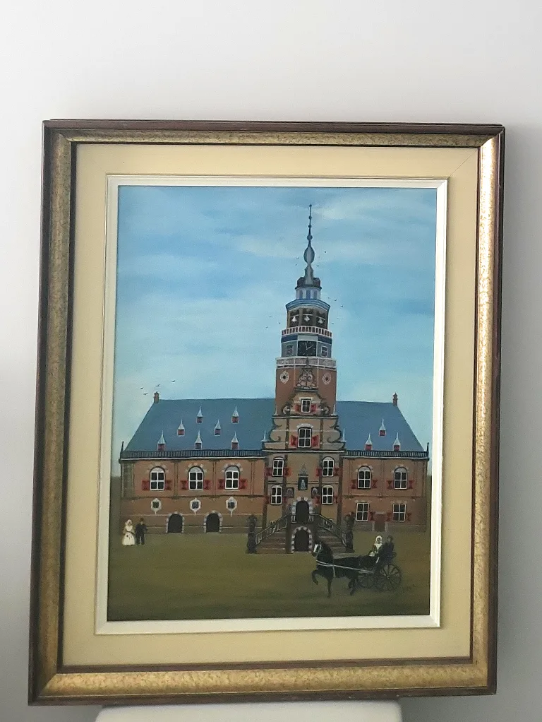 original L. Mulder painting of Stadhuis of Franeker. Netherlands image indicator(4)
