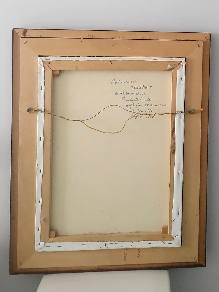 original L. Mulder painting of Stadhuis of Franeker. Netherlands image indicator(5)