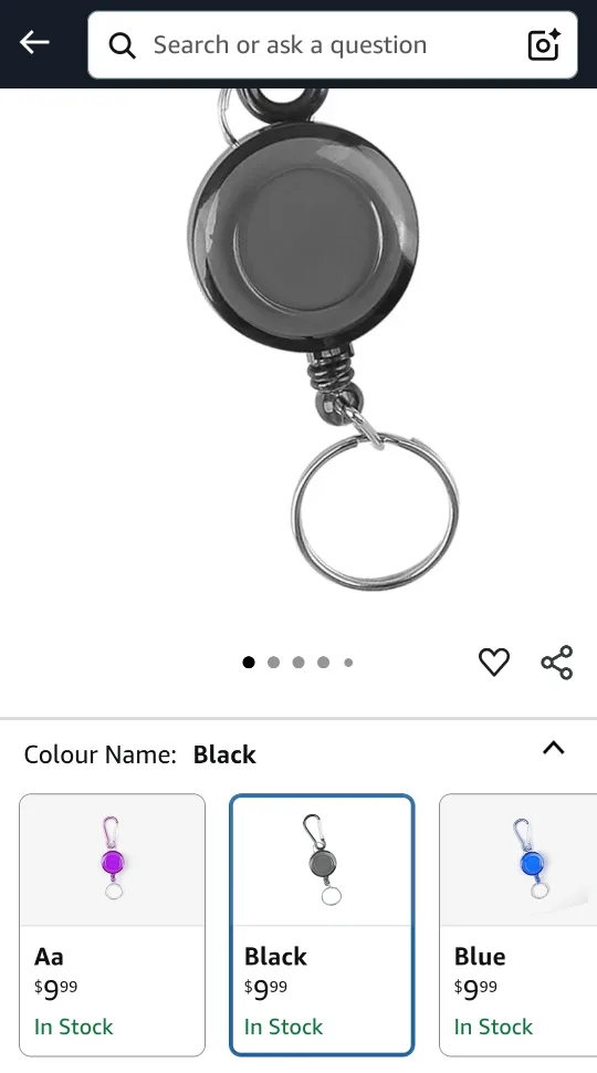 Retractable Badge Reel with Carabiner Clip image indicator(9)