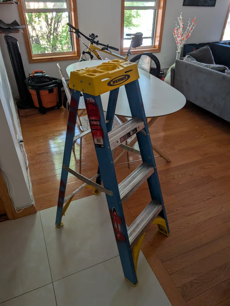 Werner 4-Step Ladder - Blue & Yellow thumbnail