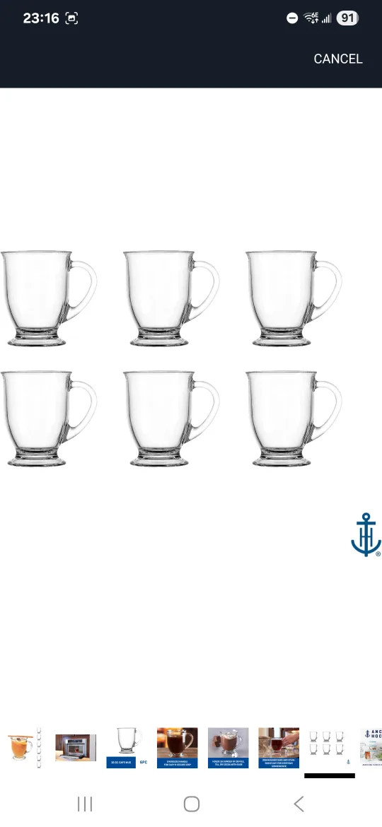Anchor Hocking 16 oz Cafe Mug - 6 Piece Set image indicator(7)