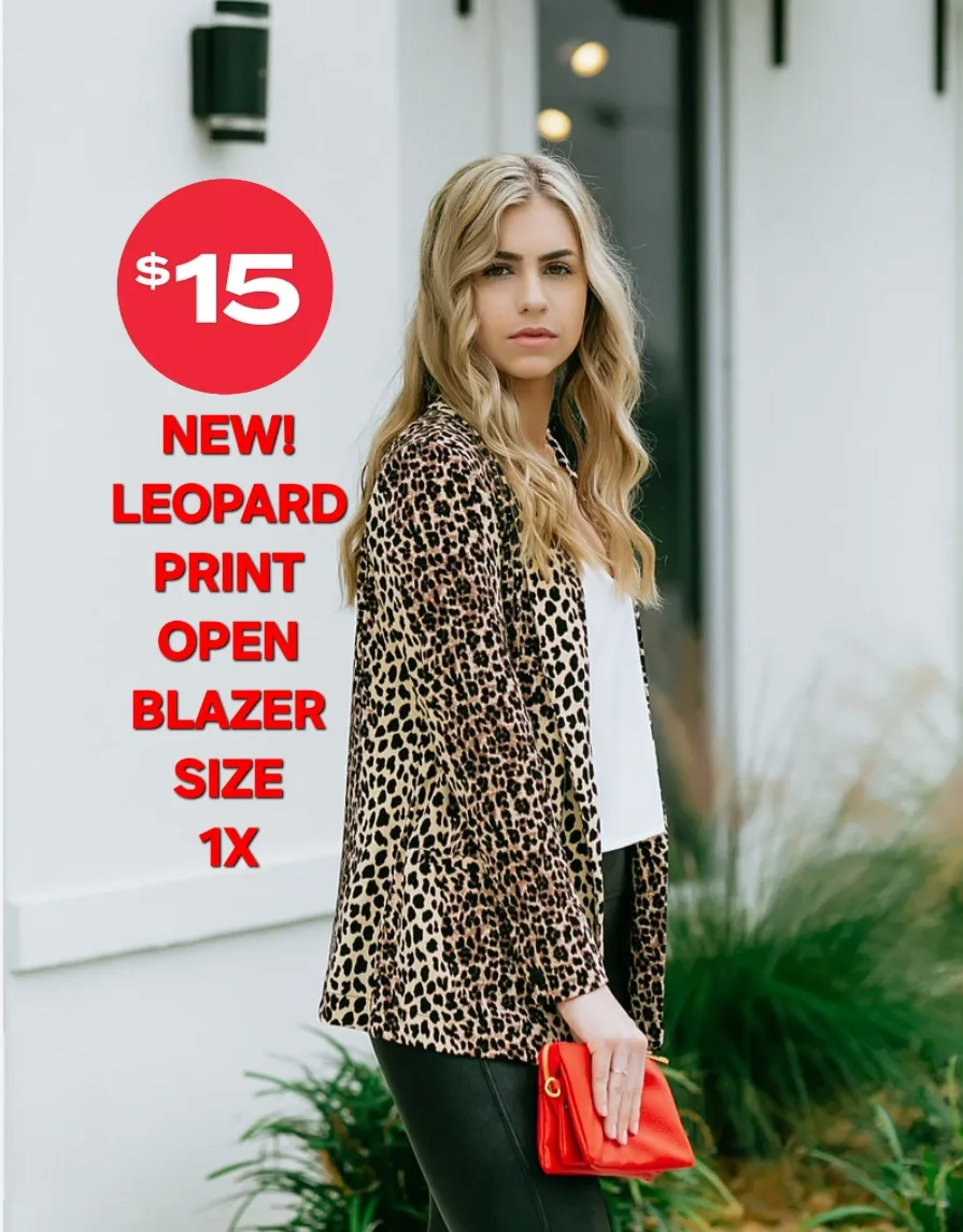Spotted Open Blazer  - NEW WITH NO TAGS thumbnail