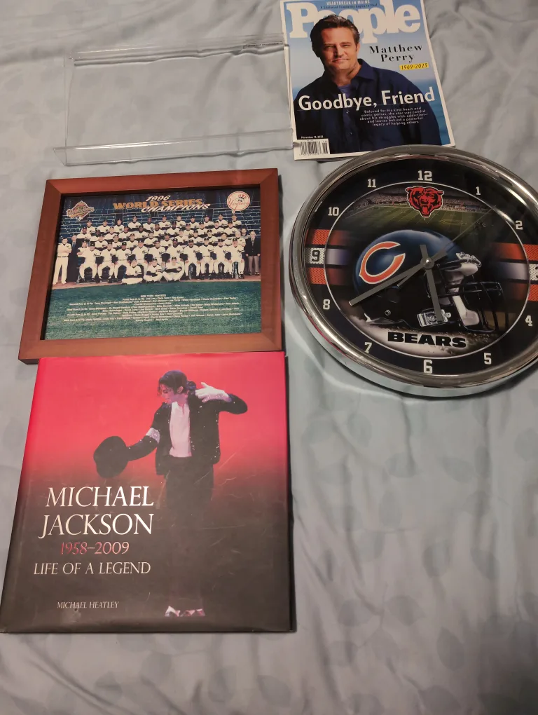 Assorted Books, Clock, and Framed Picture thumbnail