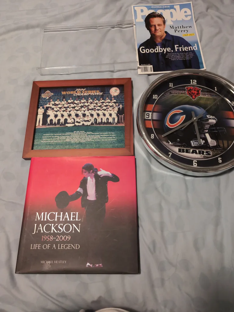 Assorted Books, Clock, and Framed Picture image indicator(2)
