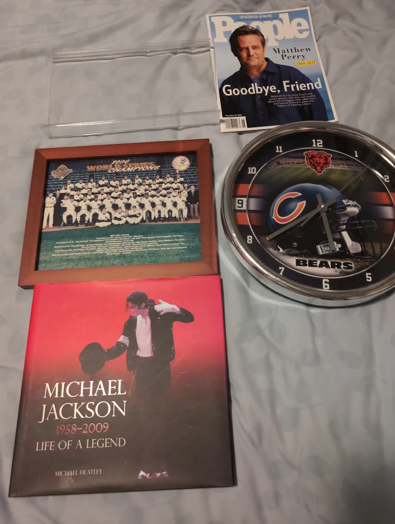 Assorted Books, Clock, and Framed Picture image indicator(5)