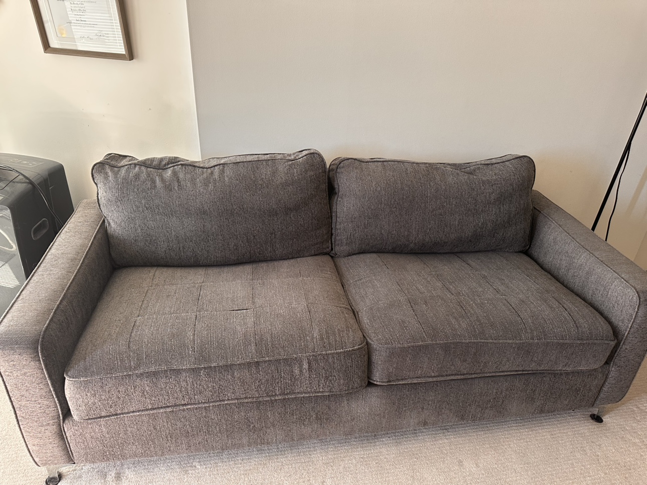 Gray Couch 77” Moving Sale Pickup ASAP