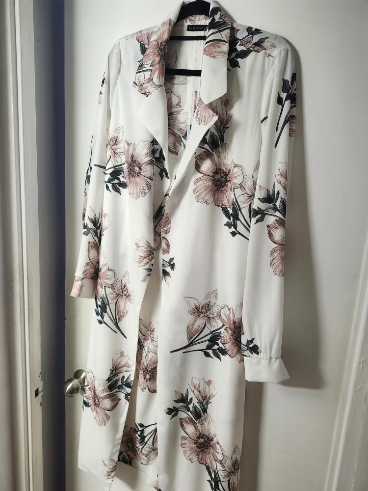 Black Tape Floral Duster - Size L thumbnail