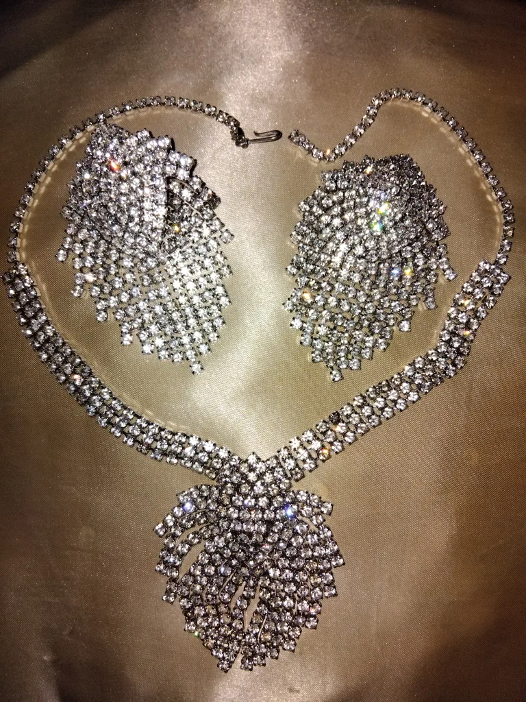 Rhinestone Necklace & Earrings Set thumbnail