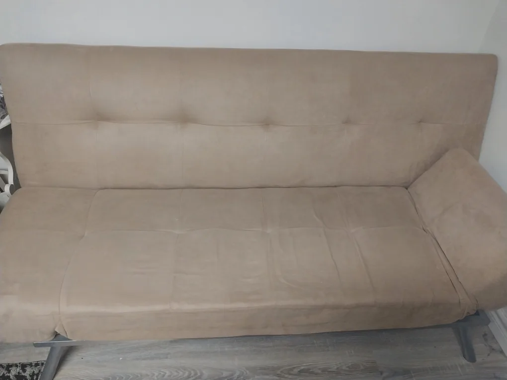 Beige Futon Sofa Bed thumbnail