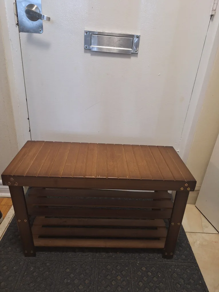 Wooden Shoe Rack Bench thumbnail